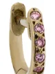 Ileana Makri mini rose gold and sapphire hoops
