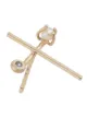 Melissa Joy Manning diamond and pearl cross earrings