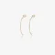 Image 1 of Melissa Joy Manning long curved cube bar earrings