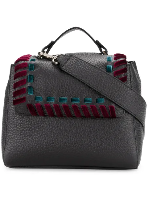 Orciani shoulder bag with velvet stitch