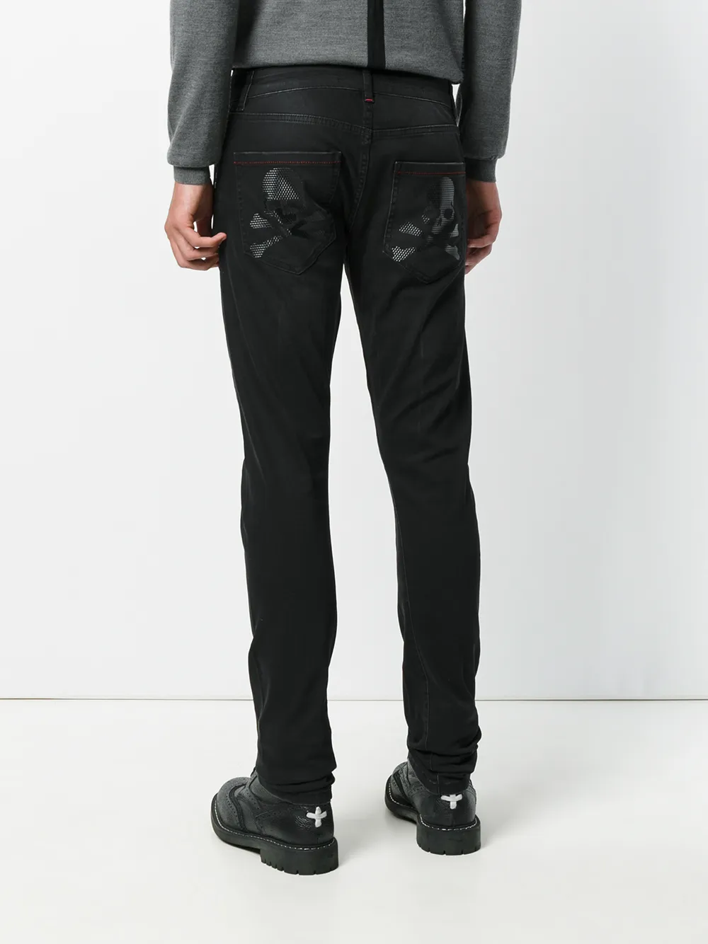 Philipp Plein distressed slim fit jeans 02PA NERO