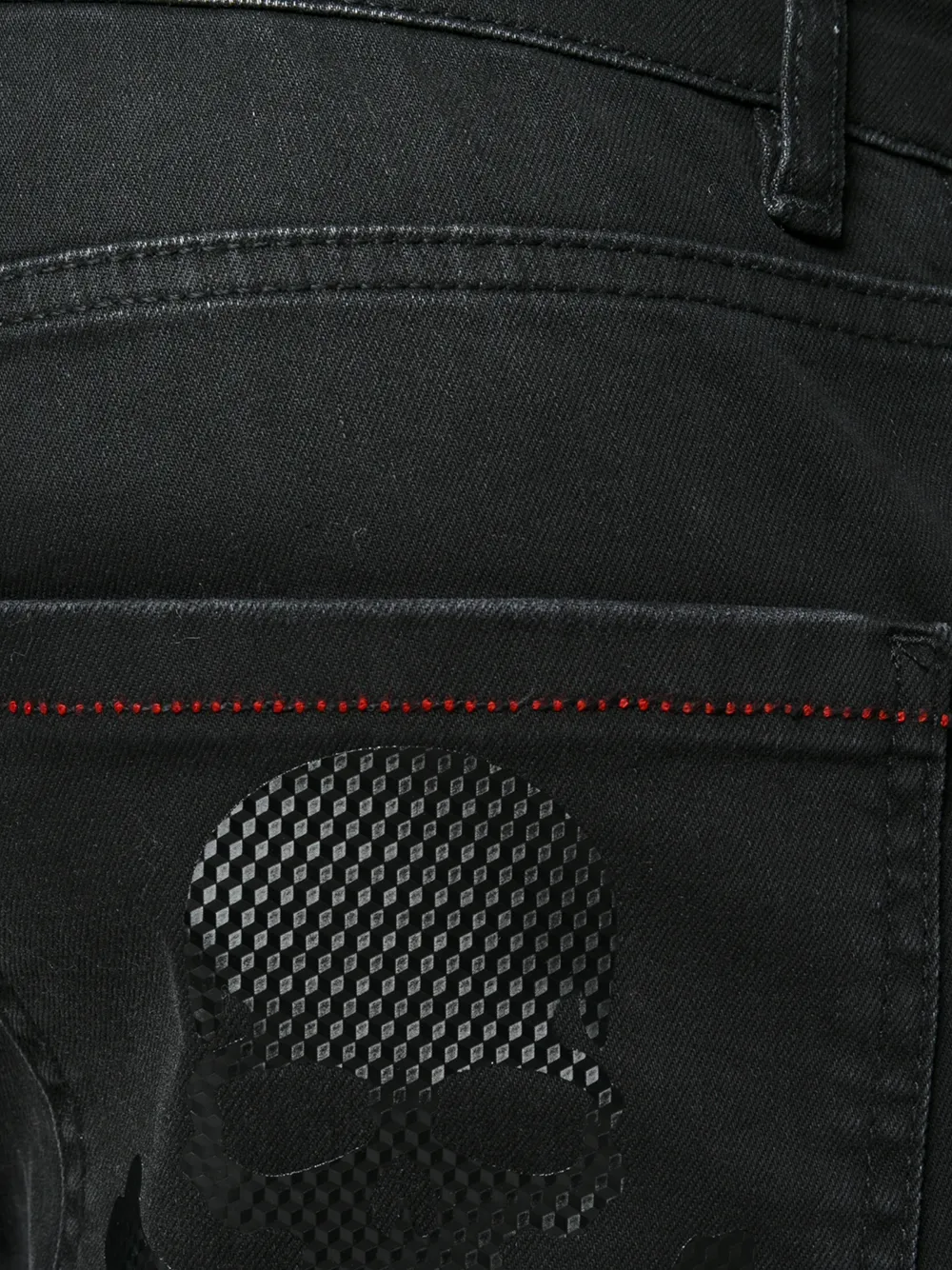 Philipp Plein distressed slim fit jeans 02PA NERO