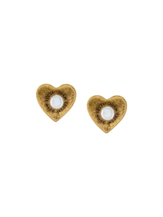 Marc Jacobs Heart Stud Earrings Farfetch Marc Jacobs Heart Stud Earrings