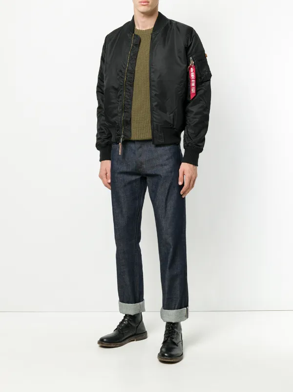 Men's Windbreaker Nylon Bomber Jacket With Monogram by Fendi