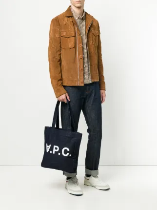 A P C Denim Tote Bag Farfetch A P C Denim Tote Bag