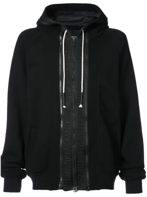 Mostly Heard Rarely Seen zip front hoodie