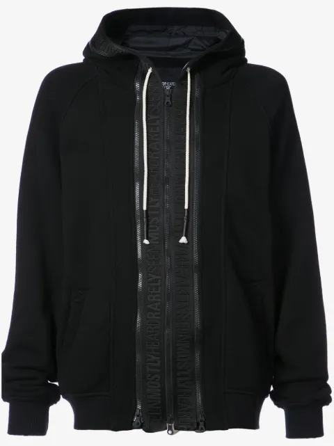 Mostly Heard Rarely Seen zip front hoodie