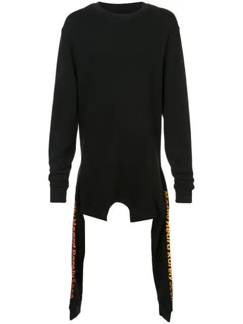 Mostly Heard Rarely Seen asymmetric double layer sweatshirt 