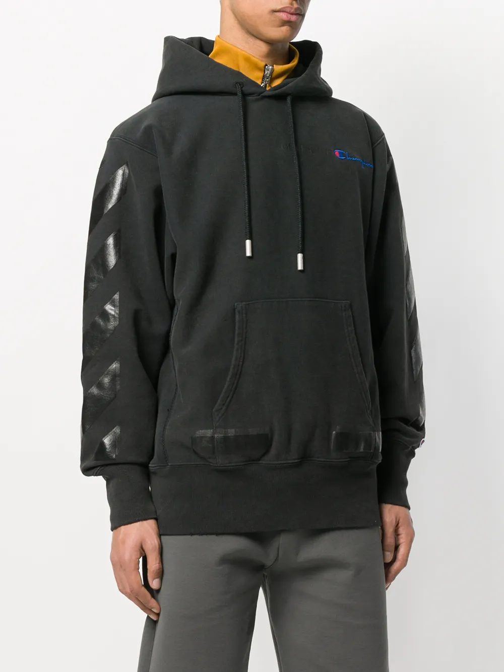 Off-White hoodie met logo Zwart
