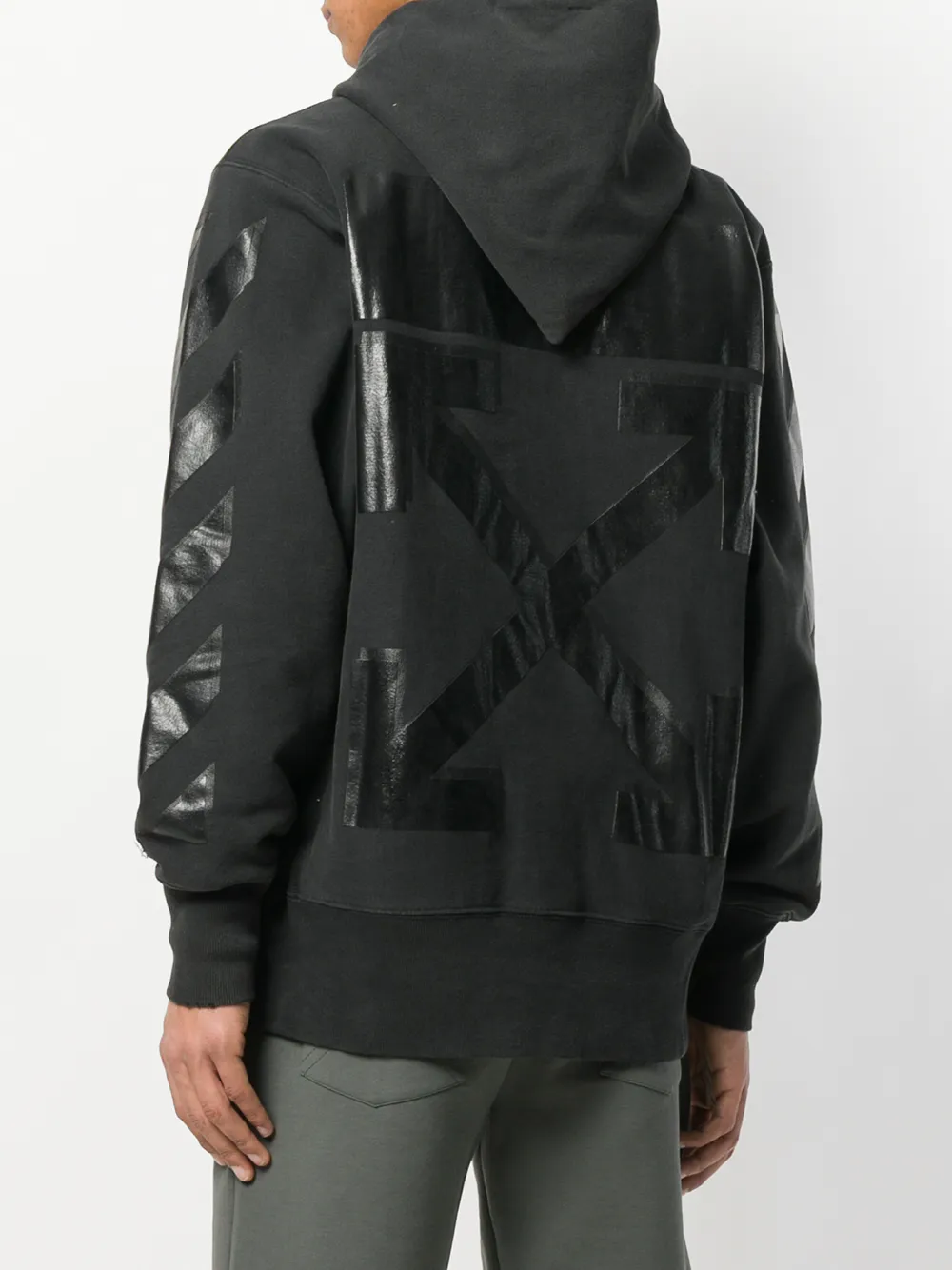 Off-White hoodie met logo Zwart