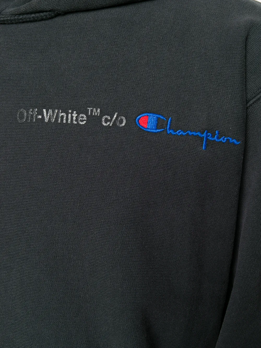 Off-White hoodie met logo Zwart