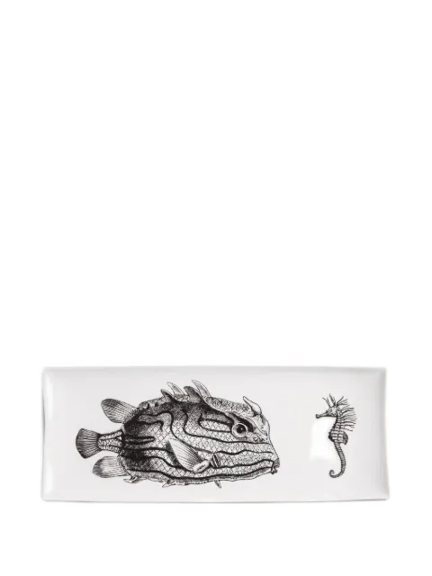 Fornasetti Pufferish & Seahorse plate