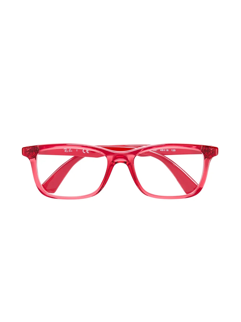 

RAY-BAN JUNIOR rectangular glasses - Rojo