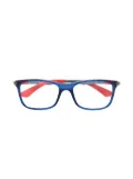 RAY-BAN JUNIOR bicolour rectangular glasses - Blue