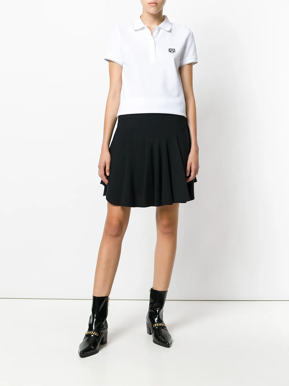 Kenzo Polotop met tijgerpatch Wit