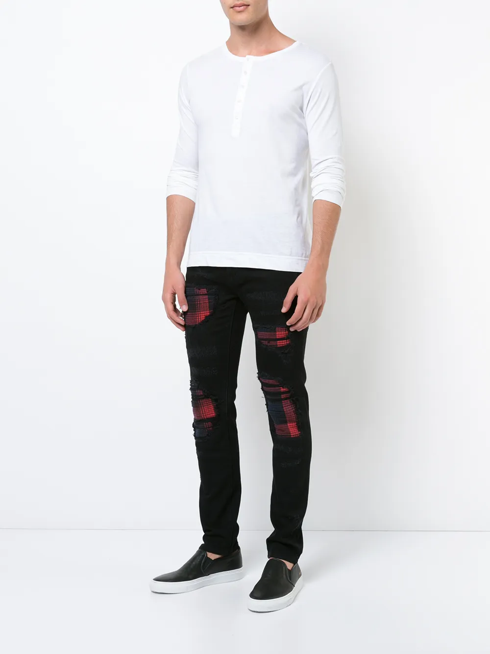 God's Masterful Children checked detail skinny jeans | Skinny Jeans | Image 2