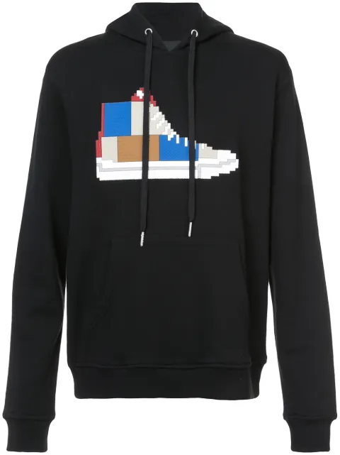 Mostly Heard Rarely Seen 8-Bit patchwork sneaker hoodie 