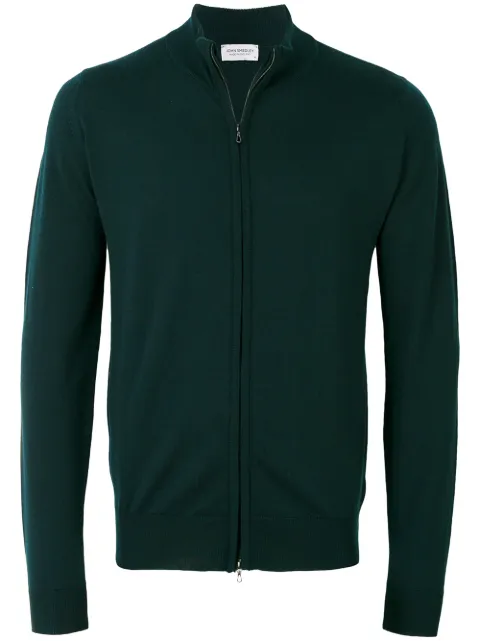 John Smedley cardigan zippé à col montant