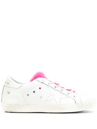 golden goose pink fur sneakers