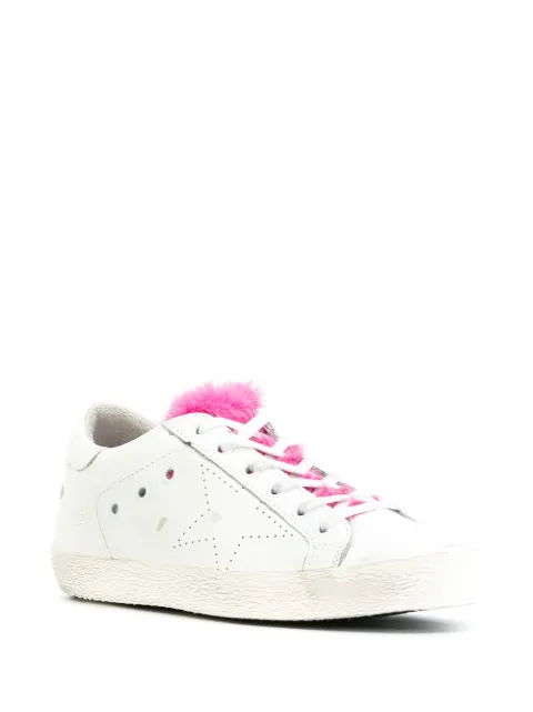 golden goose pink fur sneakers