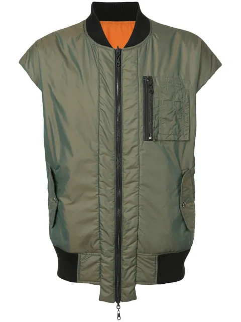 Mostly Heard Rarely Seen reversible padded gilet