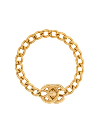 Chanel Vintage Turn Lock Bracelet Farfetch Chanel Vintage Turn Lock Bracelet
