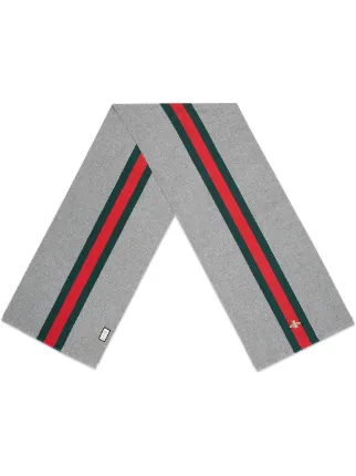 gucci wool cashmere scarf with web