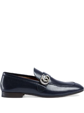 Gucci leather loafer with double online g