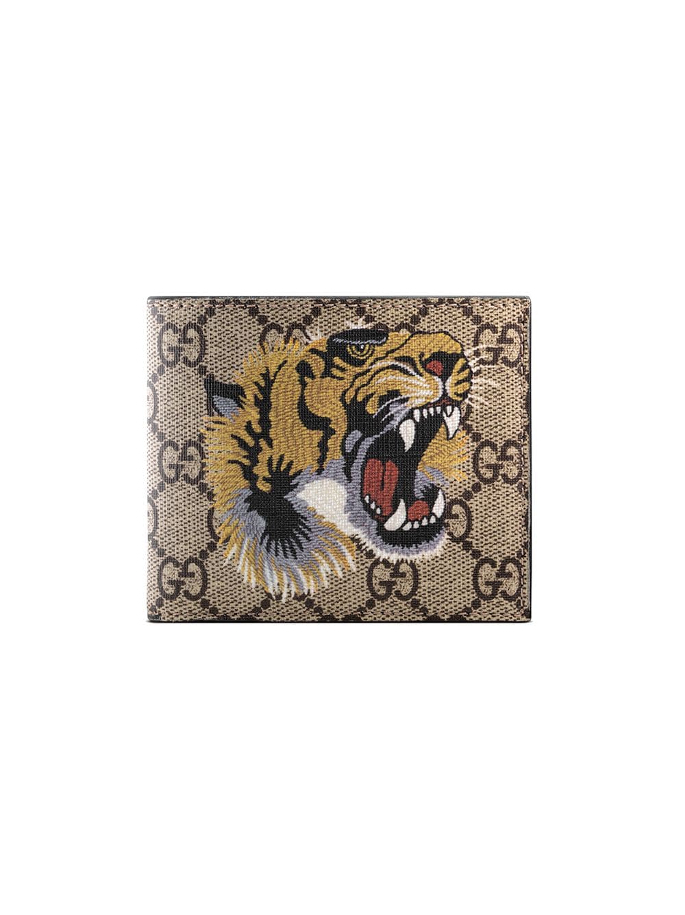 Tiger print GG Supreme wallet