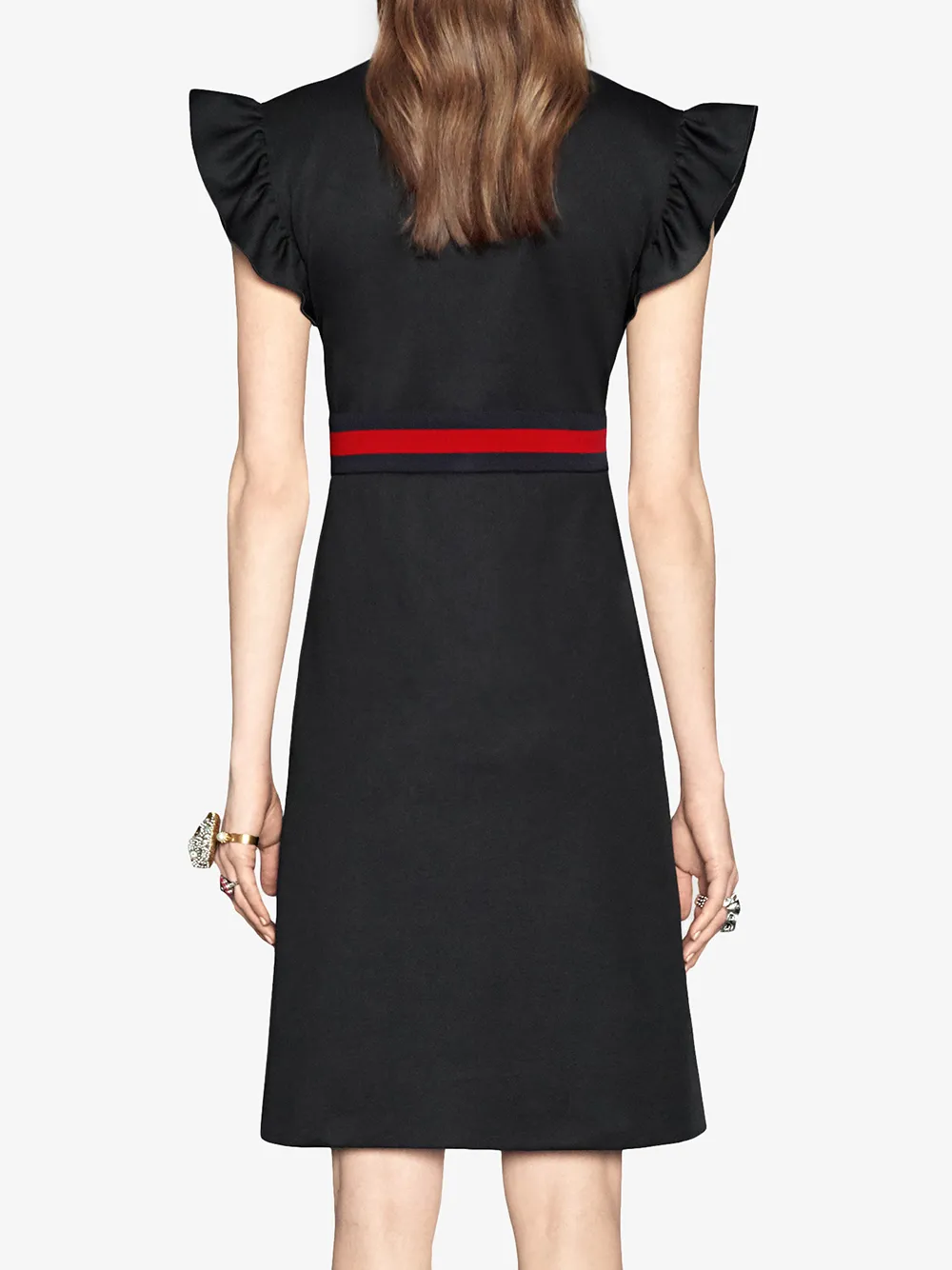 gucci jersey dress with gg belt
