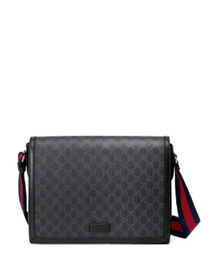 gucci supreme flap messenger bag