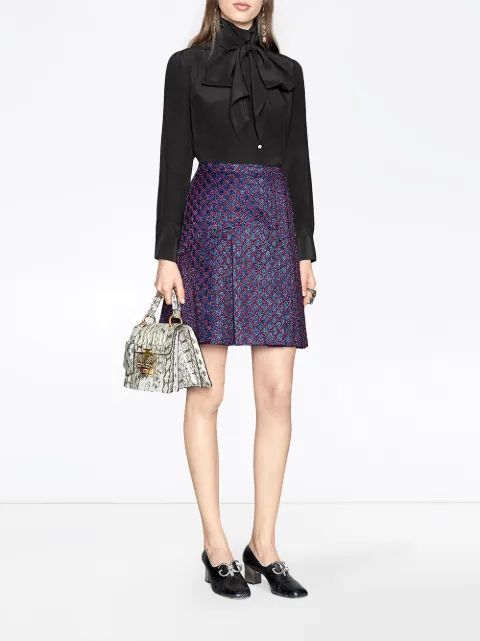 gucci pleated mini skirt