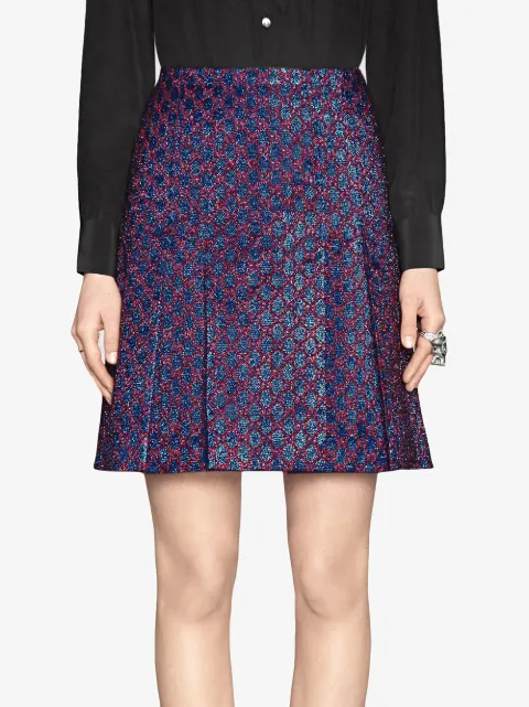 gucci pleated mini skirt