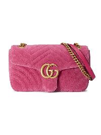 gucci velvet marmont pink