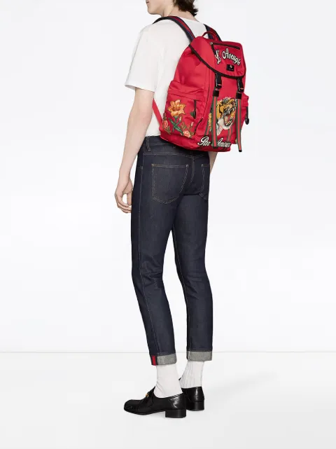 Shop Gucci Backpack with embroidery 
