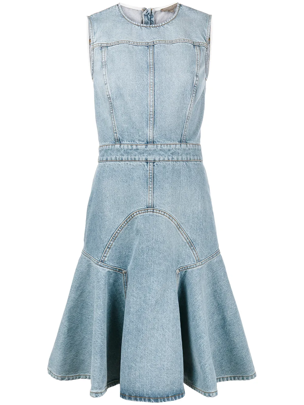 Alexander McQueen Jeanskleid ohne Ärmel - Blau