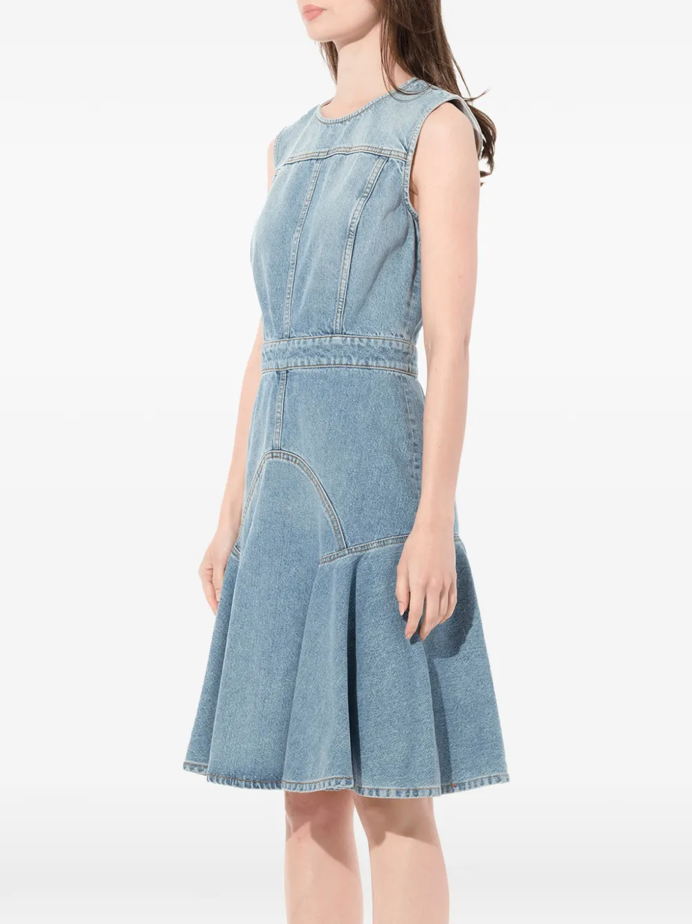  Alexander Mcqueen Jeanskleid Ohne ärmel   Blau 