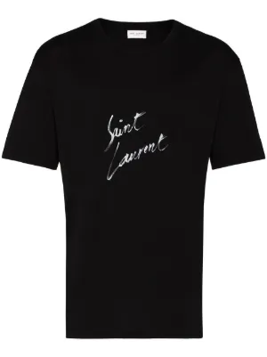 saint laurent box logo tee