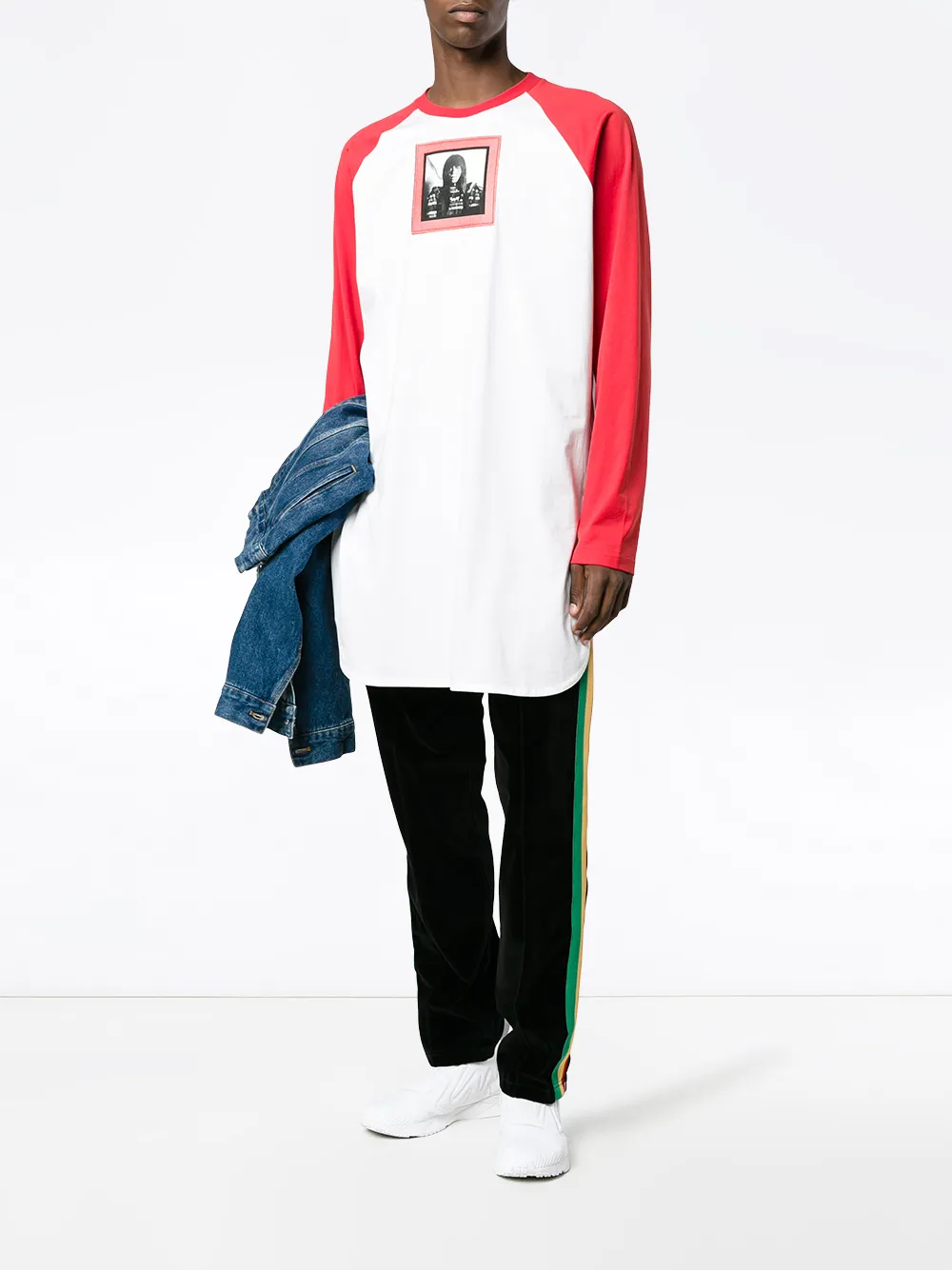  Givenchy 'native American' Oversized Langarmshirt   Rot 