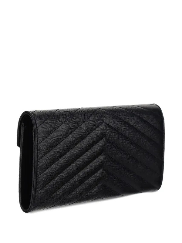 Saint Laurent Large Monogram Flap Wallet Black FARFETCH ZA