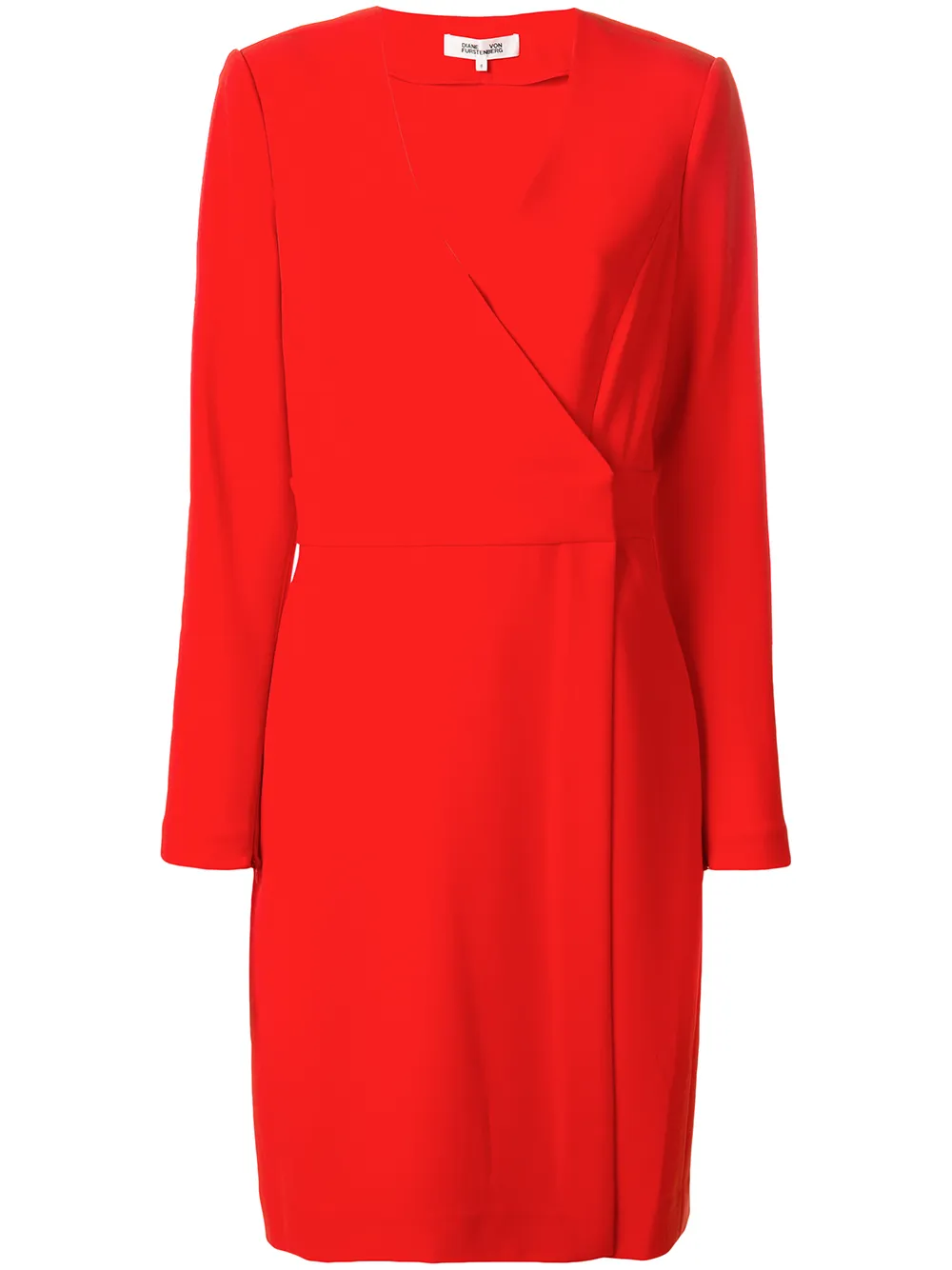 dvf red wrap dress