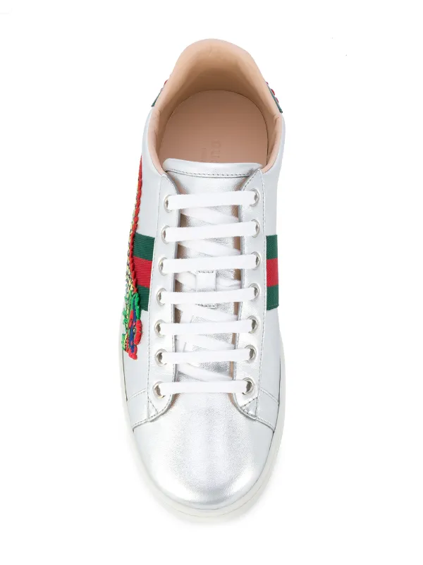 gucci ace embroidered dragon