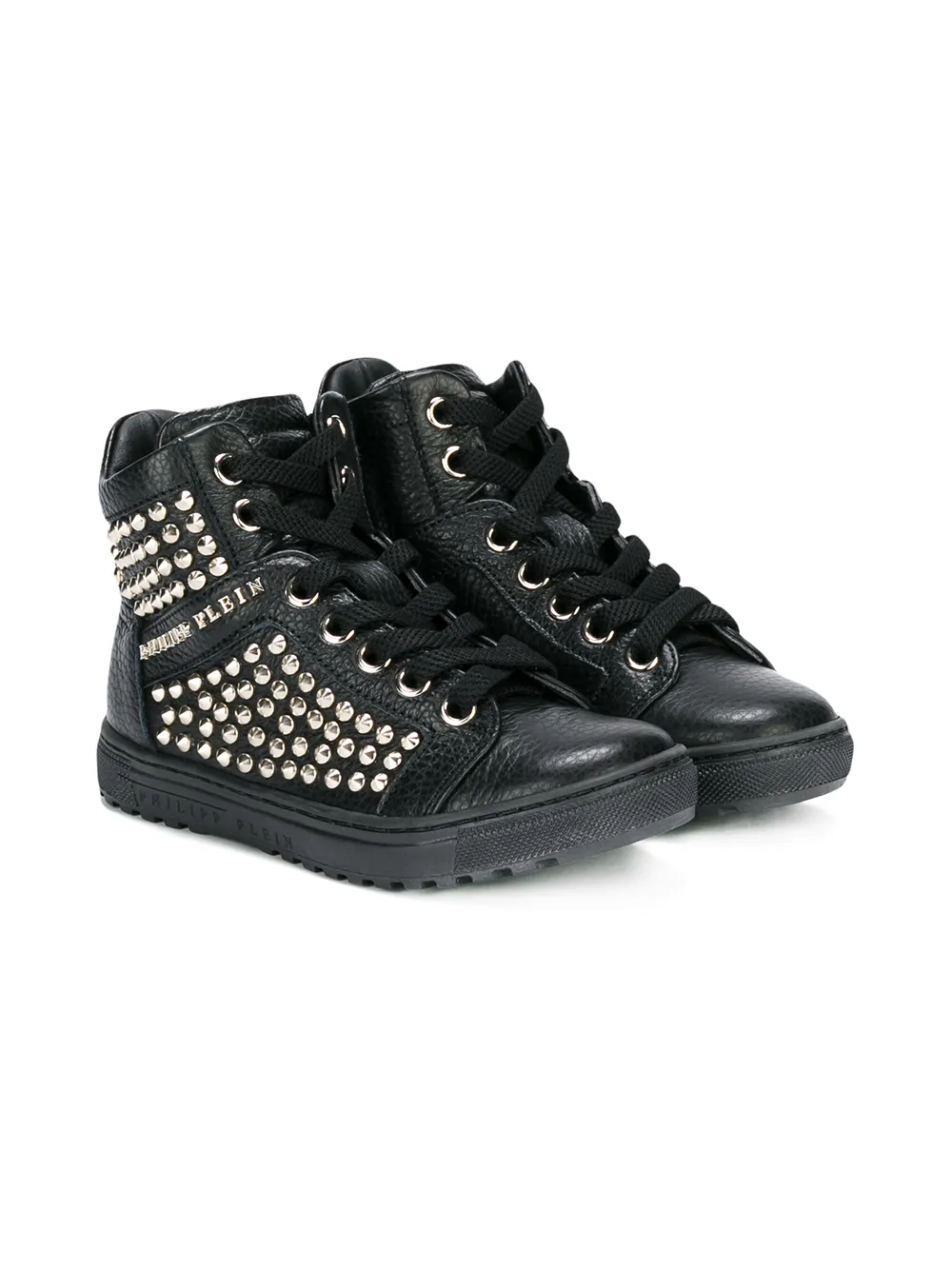 Philipp Plein Junior Sneakers alte con borchie - Nero