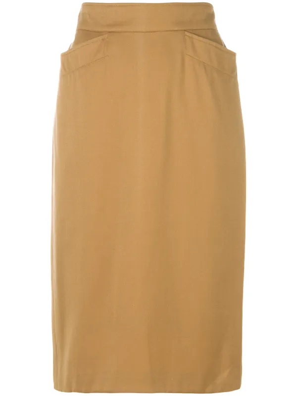 tan fitted skirt