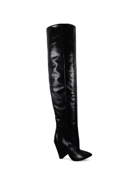 Saint Laurent Niki leather thigh boots
