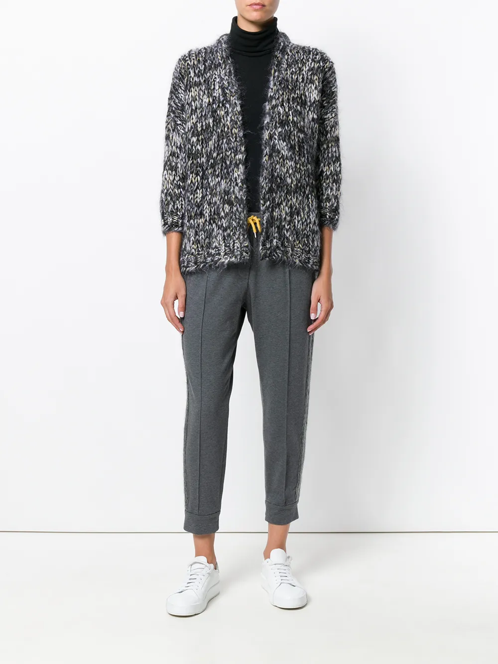 Brunello Cucinelli cropped tapered track pants - Grijs