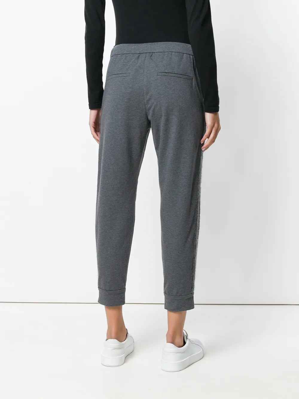 Brunello Cucinelli cropped tapered track pants Grijs