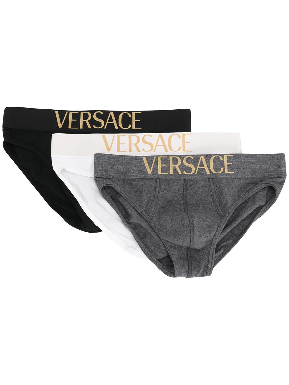 фото Versace комплект трусов с логотипом на поясе