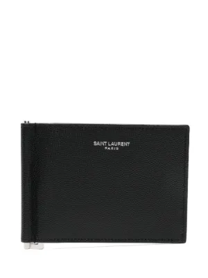 Saint Laurent crocodile-embossed Leather Cardholder | Black | FARFETCH