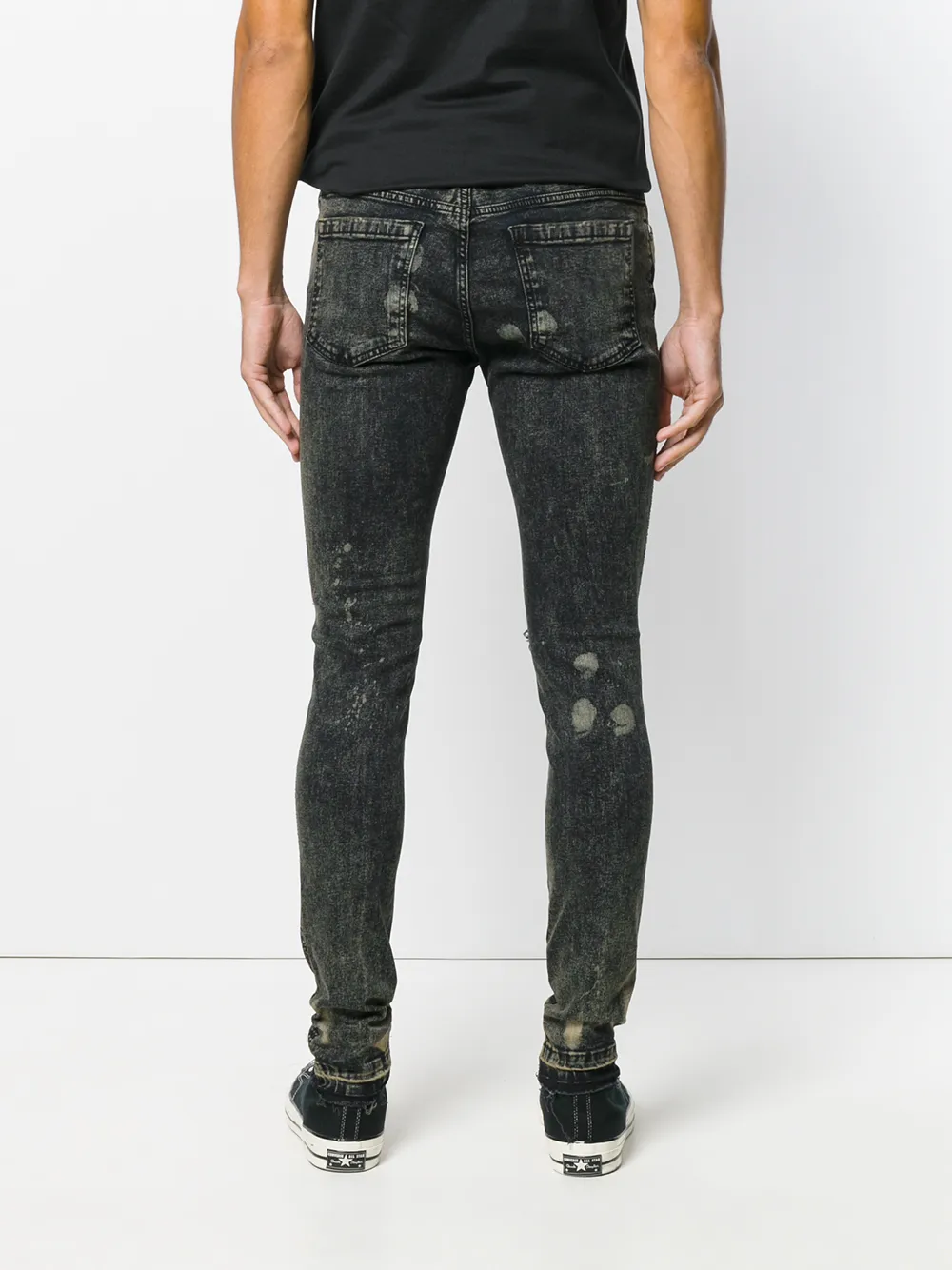 represent 仿旧紧身牛仔裤